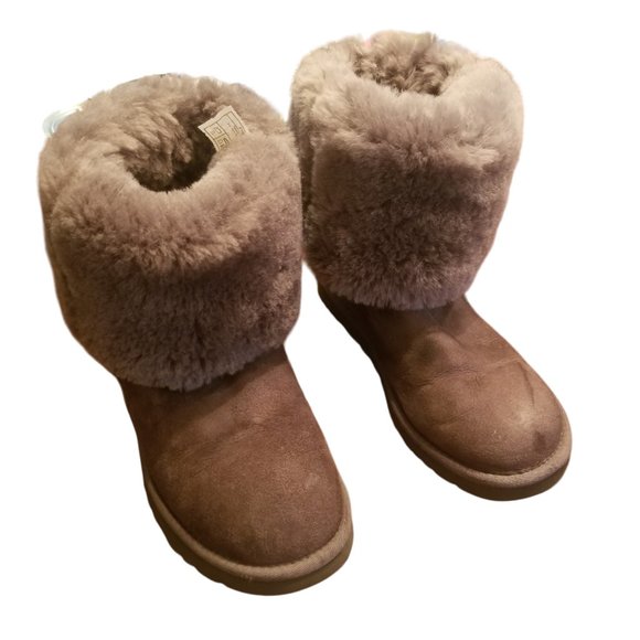 UGG Australia 5815 Classic Tall Gray Suede Boots Sheepskin Winter Boots Womens 7 - Picture 10 of 16